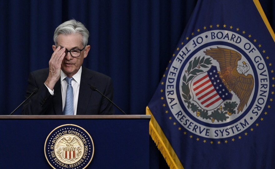Federal Reserve Chairman Jerome Powell during his Wednesday press conference.
