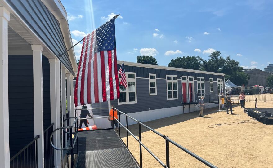 Manufactured homes produced by Cavco demonstrate newly-permitted duplex models.