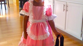Adorable Zoe McKellar-Mullen as Little Miss Muffet.