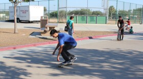 Skateboarders in City Heights skate wherever they can, in hopes that a skatepark will someday be built in theirneighborhood. 