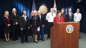 San Diego County District Attorney Bonnie Dumanis announces suit to nullify Nunez' commutation, May 11, 2011.