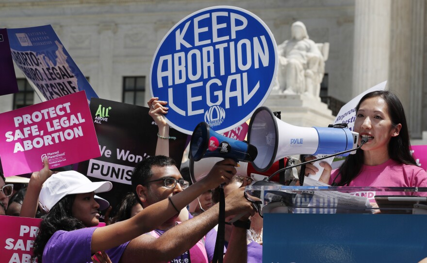 President of Planned Parenthood Leana Wen speaks during a protest against abortion bans on May 21 outside the Supreme Court in Washington.