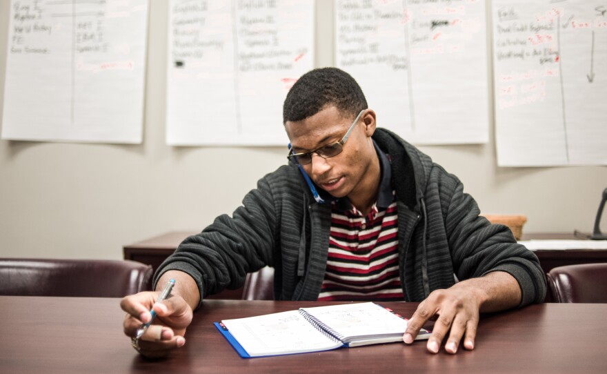 Gordon makes a phone call to the office of U.S. Sen. Tim Scott, R-S.C., to schedule a visit.