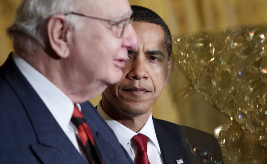 President Obama with Paul Volcker at the White House in 2009. Volcker, who headed the President's Economic Recovery Advisory Board, lent his name to a new measure aimed at curbing risk-taking on Wall Street.