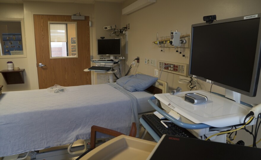 One of the rooms in the Nebraska Biocontainment Unit.