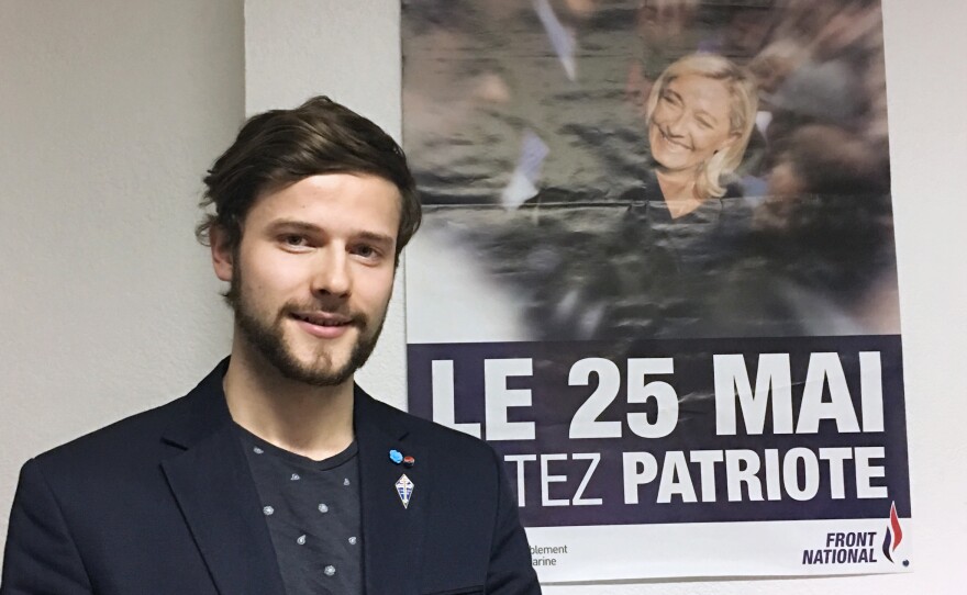 "What attracts young people to Marine Le Pen is her promise to restore French grandeur," says Emilien Noé, 21, who runs the National Front's youth wing in eastern France. "We will not only have a better economy, but she will make us proud to be French again."