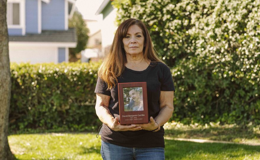 In December 2019, Cynthia Carrillo placed her older brother David at Villa Mesa Care Center, a nursing home in Upland, Calif. After the shutdown in March of 2020, Cynthia Carrillo couldn't visit David inside Villa Mesa. One month later, David, 65, who had Down syndrome, died from COVID-19.