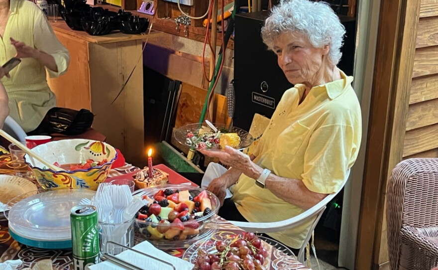 Susan Stamberg at her birthday party in Maryland.