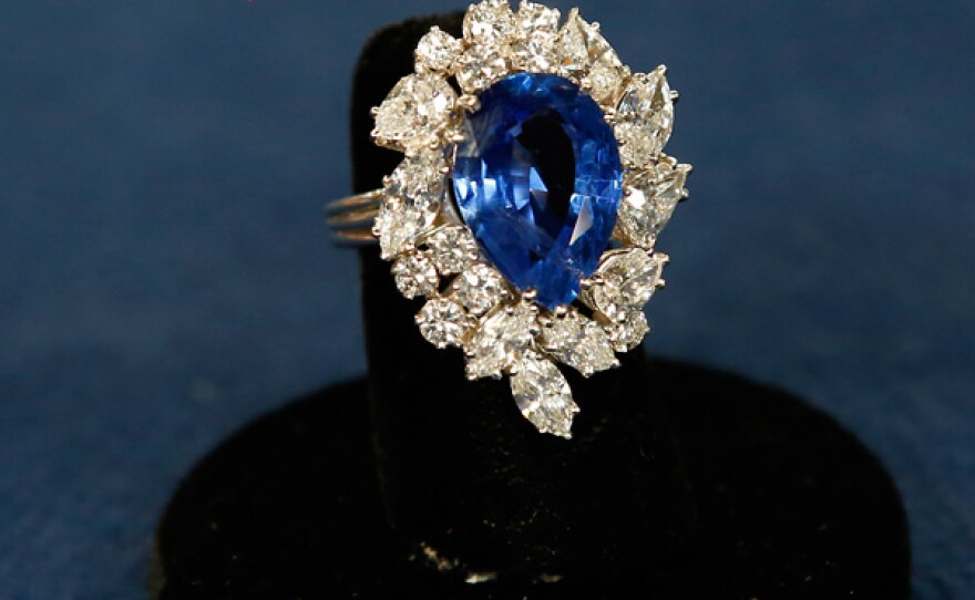 Virginia Salem appraises a Cartier sapphire and diamond ring for $40,000 to $60,000 in Knoxville, Tennessee.