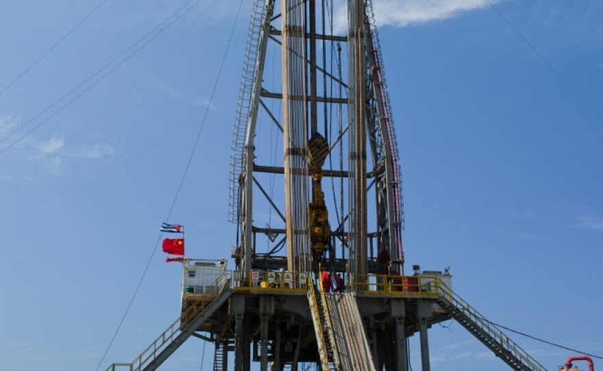 An oil rig operated by Cuba and China in eastern  Havana. The Cuban government and its foreign partners plan to begin drilling in the Gulf of Mexico this fall.