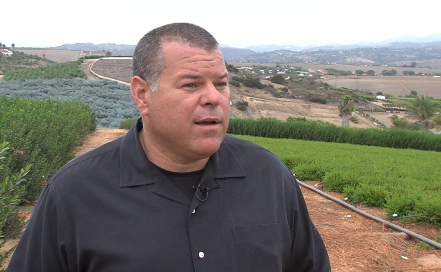Mike Mellano is pictured at his family's farm, Morro Hills, Oceanside, July 25 2017