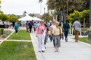 Small crowd walking through the previous San Diego Festival of Books