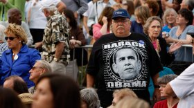 In 2008, voters rally for then-Democratic vice presidential candidate Sen. Joseph Biden in Media, Pa.  The town is the seat of largely Republican Delaware County, but the district voted for Obama last year.