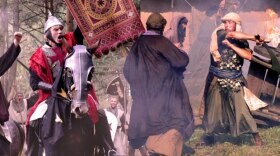 A battle re-enactment scene from the film.  In 1492, greed, fear and intolerance destroyed the peaceful co-existence of Muslims, Christians and Jews in Islamic Spain. Puritanical judgments and religious absolutism snuffed out the lights of learning, thus beginning years of war and destruction.