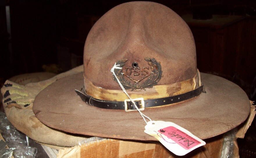 A Harrisburg Wild West artifact sits inside of a warehouse building owned by the city, seen here in 2011.