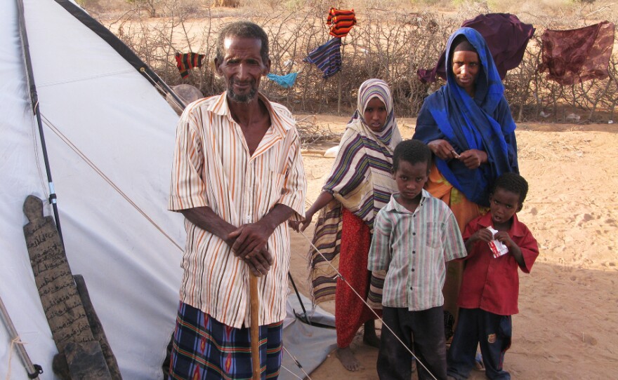 Nur Bule Ali and his family, who fled from Mogadishu, Somalia's capital, have lived at Dadaab refugee settlement for the past eight months and moved to this tent in the Ifo-2 camp this past week.