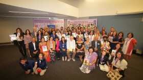 Award recipients, authors, and more gather for the 2023 International Latino Book Awards in this undated photo.