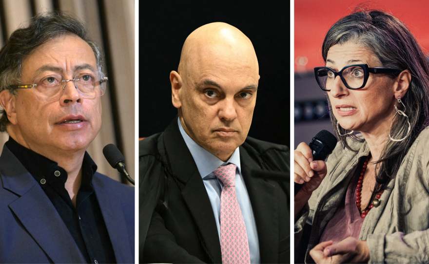 Colombian President Gustavo Petro (left), Brazil's federal Supreme Court minister Alexandre de Moraes and Francesca Albanese, United Nations special rapporteur on the situation of human rights in the Palestinian territories, have all been sanctioned by the Trump administration.