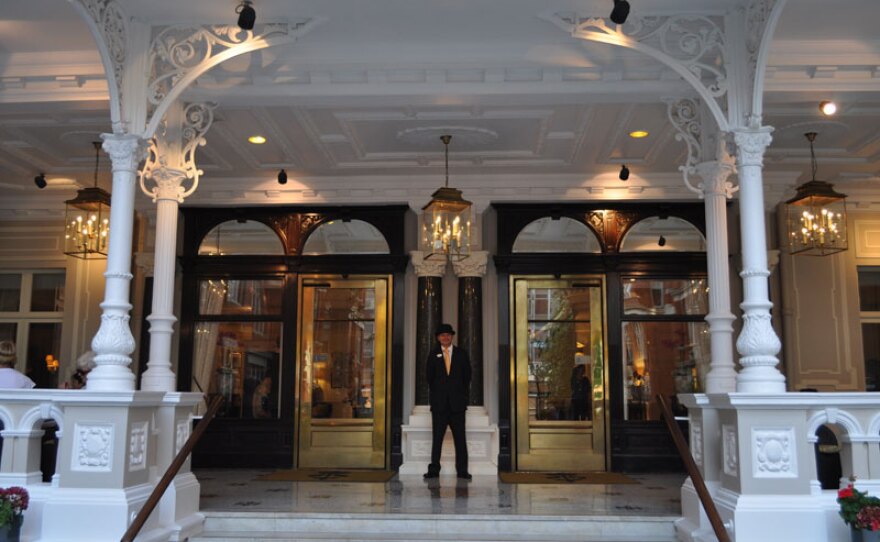 St. Ermines Hotel entrance. The Special Operations Executive unit carried out covert operations during WWII, from their headquarters – an entire floor of St. Ermin’s Hotel, while MI6 were stationed two floors above. 