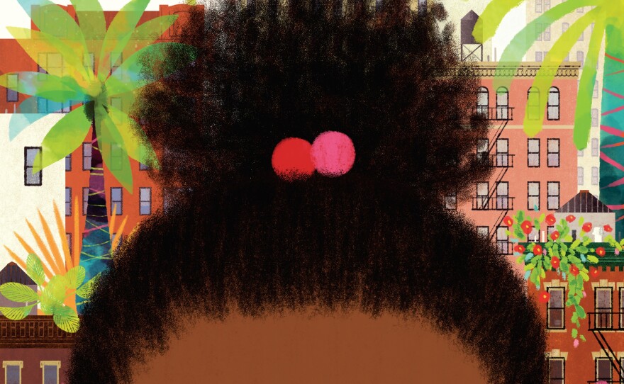 Graphic illustration shows cover of Junot Díaz' new book, "Islandborn," in this undated photo.