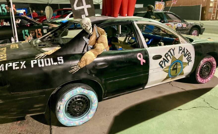 Nicole Emma’s ride, "You have the right to remain partying" in an undated photo.