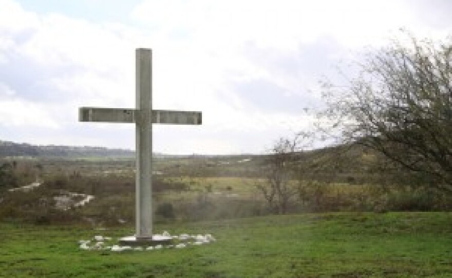 Memorial cross at Camp Pendleton