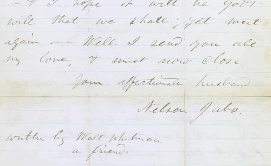 The recently discovered letter is one of only three known letters written by Walt Whitman on behalf of a soldier.