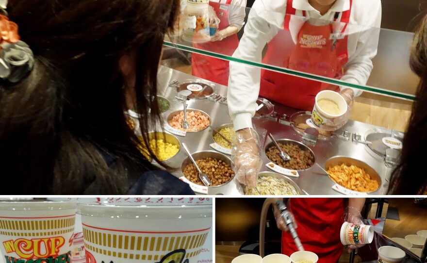 Ramen devotees create their own Cup Noodles concoctions.