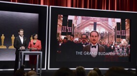 Chris Pine, left, and Academy President Cheryl Boone Isaacs announce the Academy Awards nominees for best picture at the 87th Academy Awards nomination ceremony on Jan. 15, 2015 in Beverly Hills, Calif. 