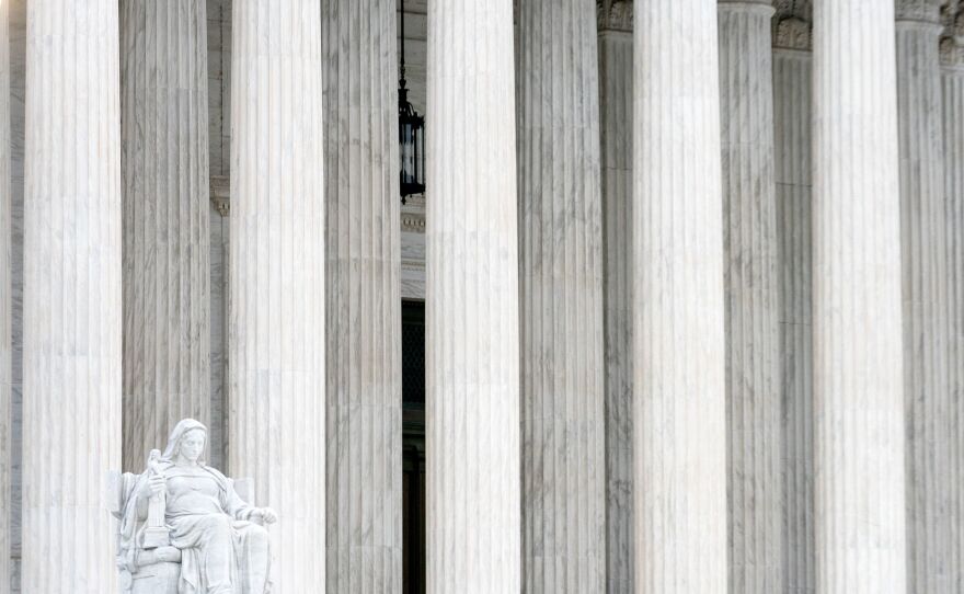 The Contemplation of Justice statue outside the U.S. Supreme Court on Feb. 7.