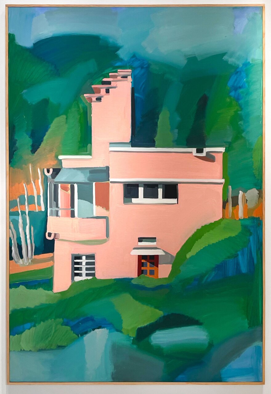 "La Maison Rose" by Geoffroy Tobé will be on view through June 18, 2024 at San Diego Mesa College Art Gallery.