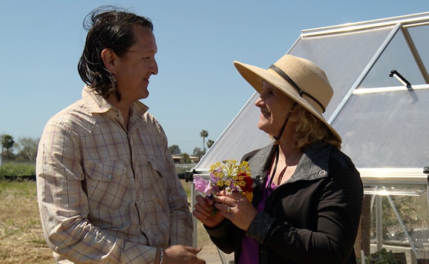 Host Nan Sterman (right) visits a variety of community gardens and celebrate the communities that thrive in these shared spaces.