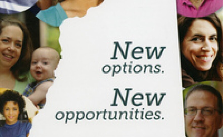 One of the brochures used to promote health insurance enrollment in New Hampshire.
