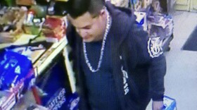 This image from a surveillance camera video and provided by the Stanislaus County Sheriff's Department shows a suspect police were searching for in connection to the fatal shooting of an officer during a traffic stop in Northern California, Wednesday, Dec. 26, 2018. 