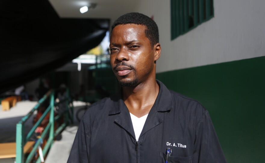 Titus says he's thankful for the aid groups such as Team Rubicon and Doctors Without Borders that have arrived in Haiti following the quake.
