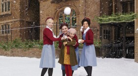 Iconic image. Nurse Trixie Franklin (HELEN GEORGE), Collette Corrigan (FRANCESCA FULLILOVE), Nurse Nancy Corrigan (MEGAN CUSACK), Nurse Lucille Anderson (LEONIE ELLIOT)
