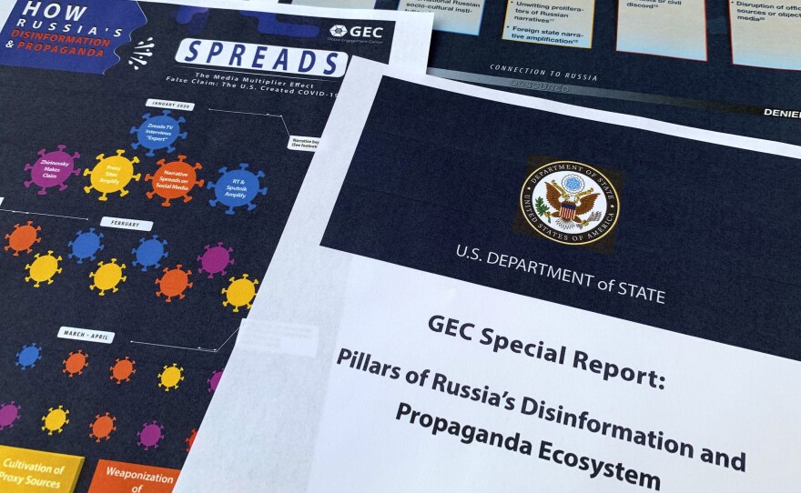 A State Department report on Russian online operations to promote conspiracy theories and misinformation. Some analysts also warn of "perception hacks," when relatively small-scale hacks are uncovered and then widely discussed by government officials, news organizations and on social media.