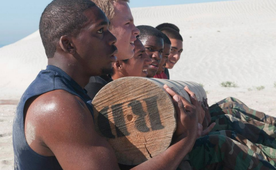 Participants take part in an event at the third annual Navy SEAL invitational in Coronado, 2013.