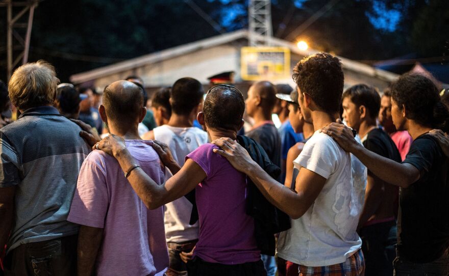 Alleged drug dealers and addicts surrender to authorities to undergo drug tests at Camp Karingal in Manila in June. Many Filipinos involved with drugs have died since President Rodrigo Duterte won a landslide election in May, promising to rid society of drugs and crime in six months by killing tens of thousands of criminals.