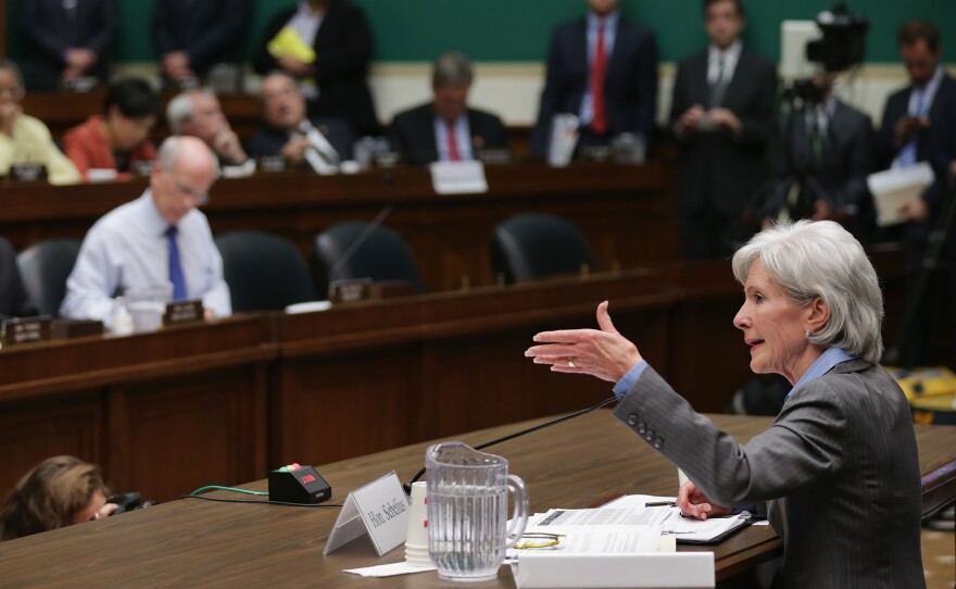 Health and Human Services Secretary Kathleen Sebelius testifies before the House Energy and Commerce Committee on Wednesday.