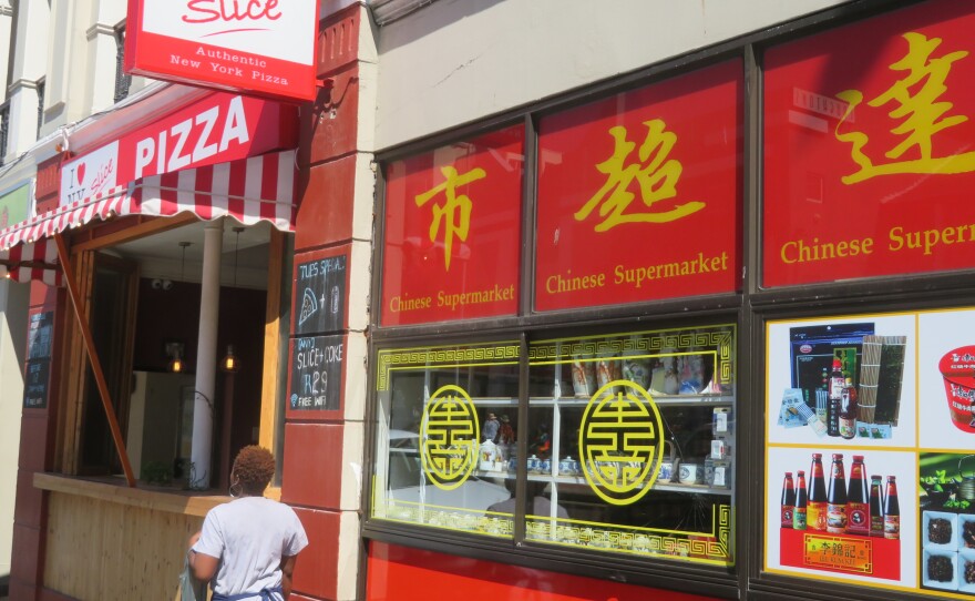 In the Cape Town suburb of Sea Point, you can pick up a slice of New York-style pizza after popping into the Hong Da Asian Supermarket.