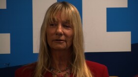 Former City Councilwoman Donna Frye says she supports Congressman Scott Peters in his bid for re-election against former City Councilman Carl DeMaio in the 52nd Congressional District, Oct. 29, 2014.