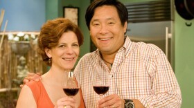 Tsai Ming and Boston chef Jody Adams whip up Pan-Roasted Chicken with Orzo Sausage Risotto & Chinese Mushrooms and Pan Roasted Halibut with Eggplant Caponata.