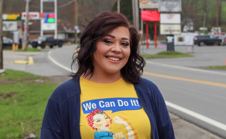 Courtney Meadows says the coronavirus has changed how other people see her job as a grocery store cashier.