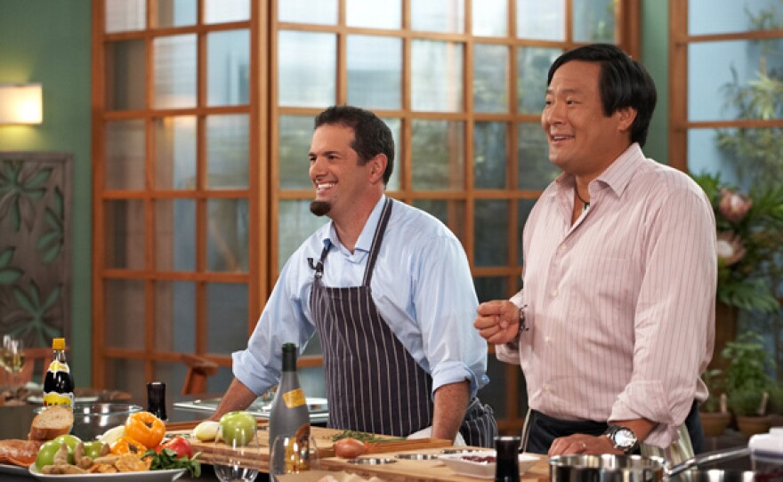 Ming with chef Tony Maws from Craigie On Main restaurant.