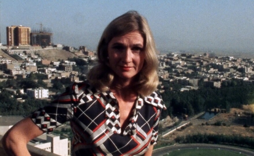 Journalist Hilary Brown in Iran, 1974.