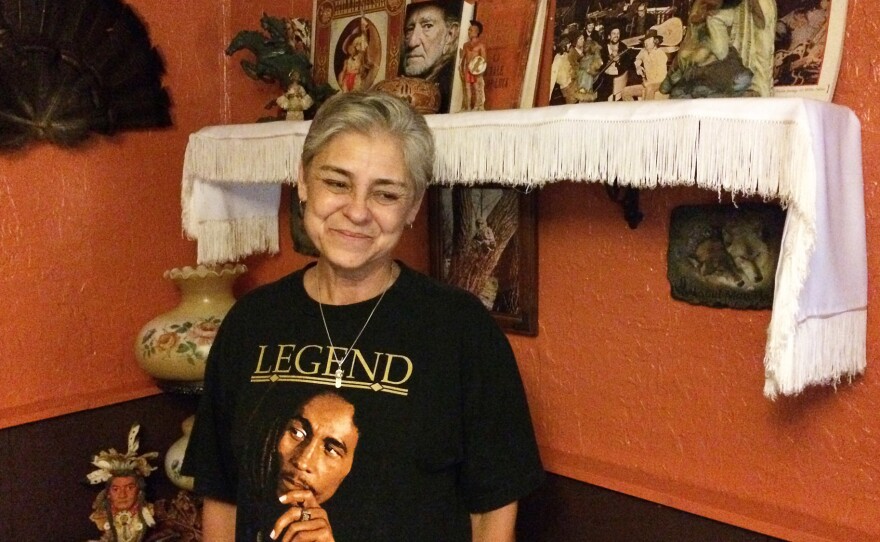 Jymie Jimerson collects Willie Nelson memorabilia in her home in remembrance of her late husband, Steve, who was a fan.