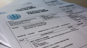 A city of San Diego purchase order for Prizm Janitorial Services lists payments to the contractor. March 2, 2018. 