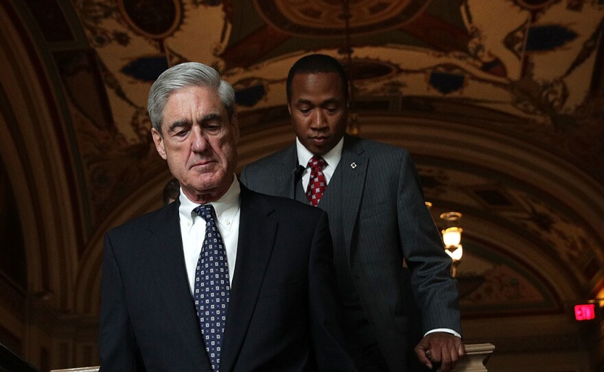 Special counsel Robert Mueller arrives at the U.S. Capitol for closed meeting with lawmakers in June 2017. Mueller is back on Wednesday to testify before two House committees about his findings on election interference in 2016.