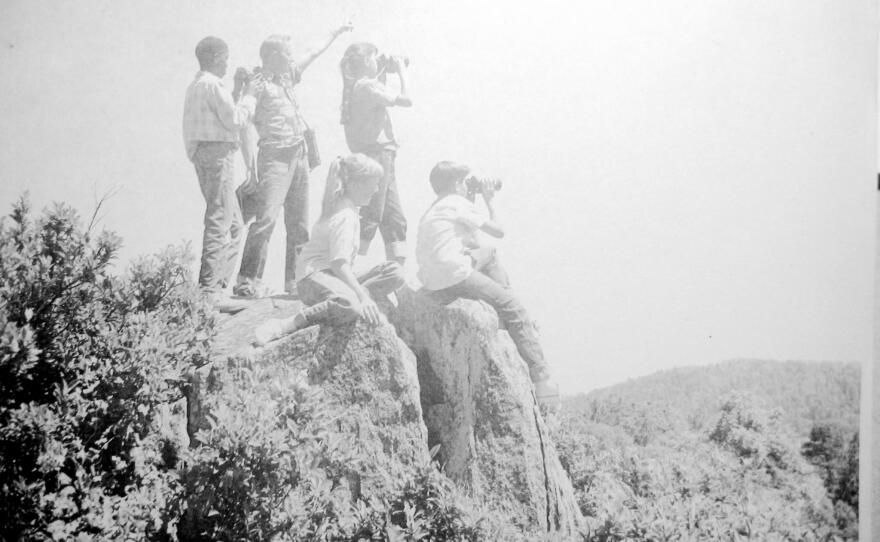 Students hike at San Diego County's sixth grade camp in this undated photo.